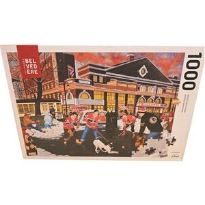 Pierre Belvedere 1000 Piece Jigsaw Puzzle World Class Artists Forum Hockey Scene